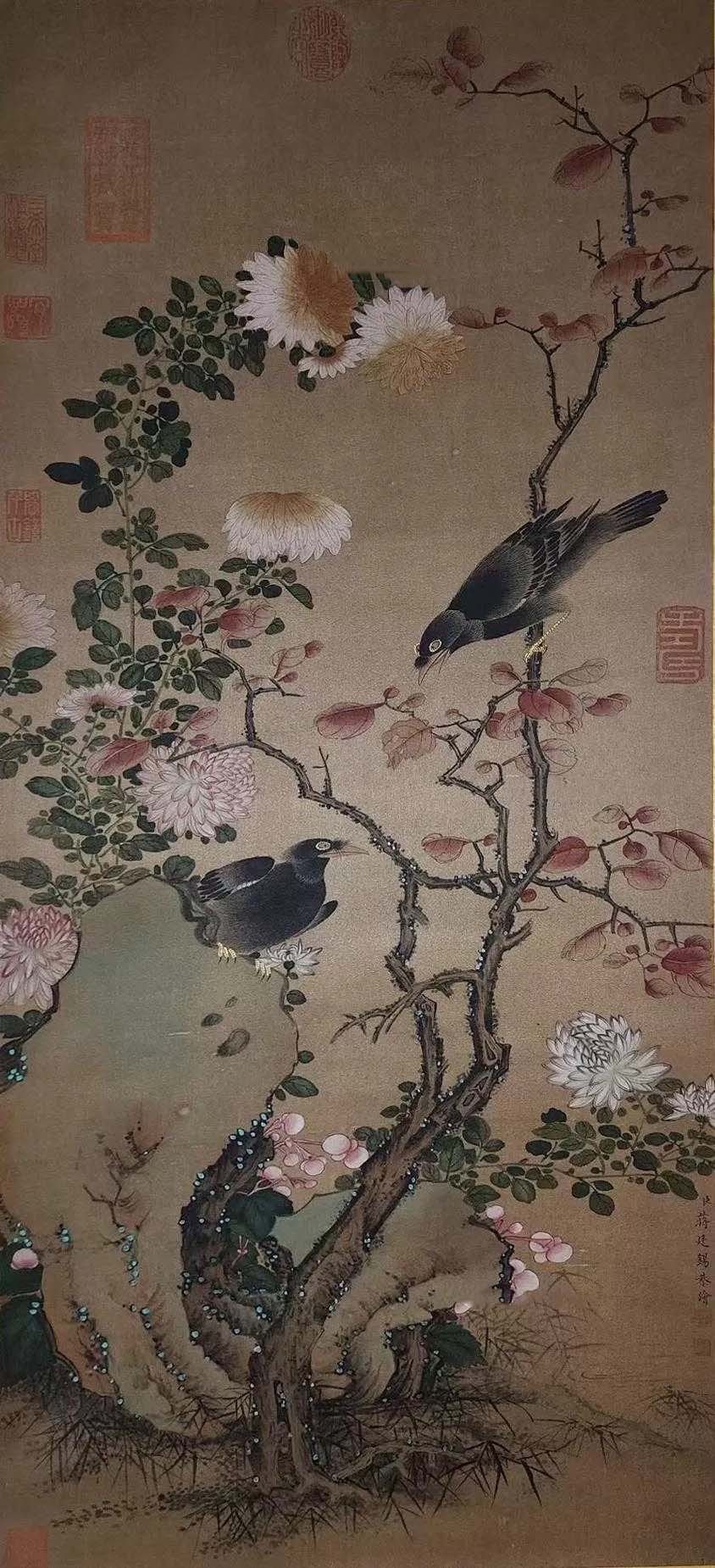 蒋廷锡 花鸟图-国博文物