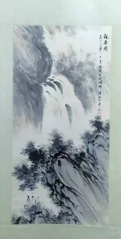 傅抱石山水立轴-国博文物