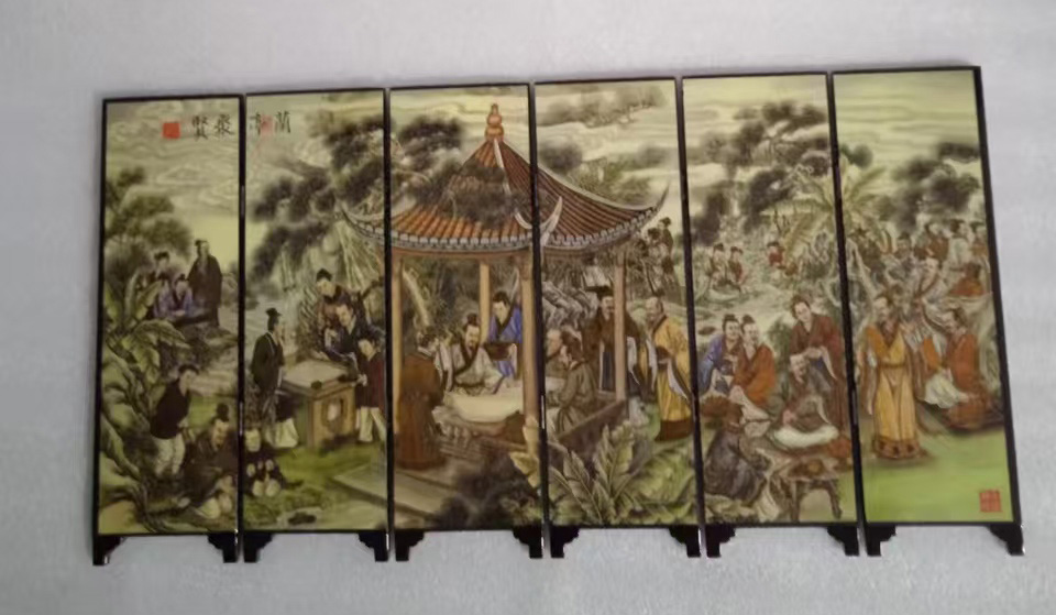 兰亭序瓷板画-国博文物