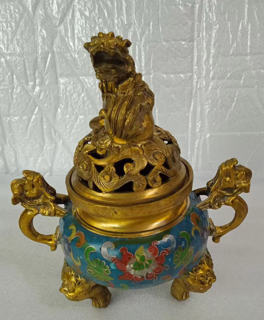 双耳腿狮子香炉-国博文物