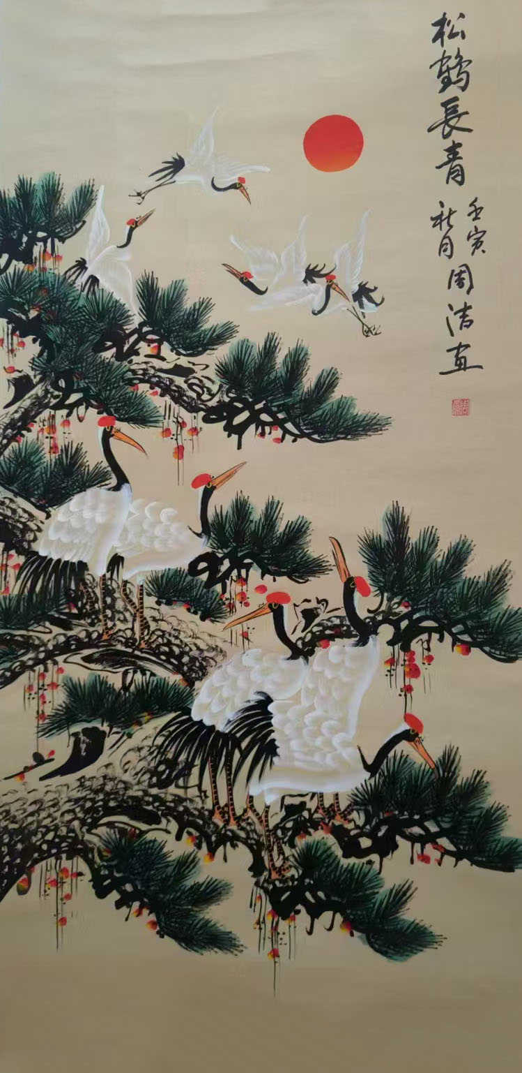 周洁松鹤长青-国博文物