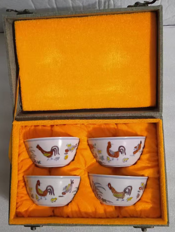 大明成化年制斗彩四大美女鸡缸杯-国博文物