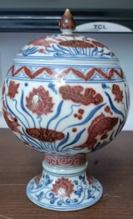 大明时期苏麻历青青花釉瓷瓶-国博文物