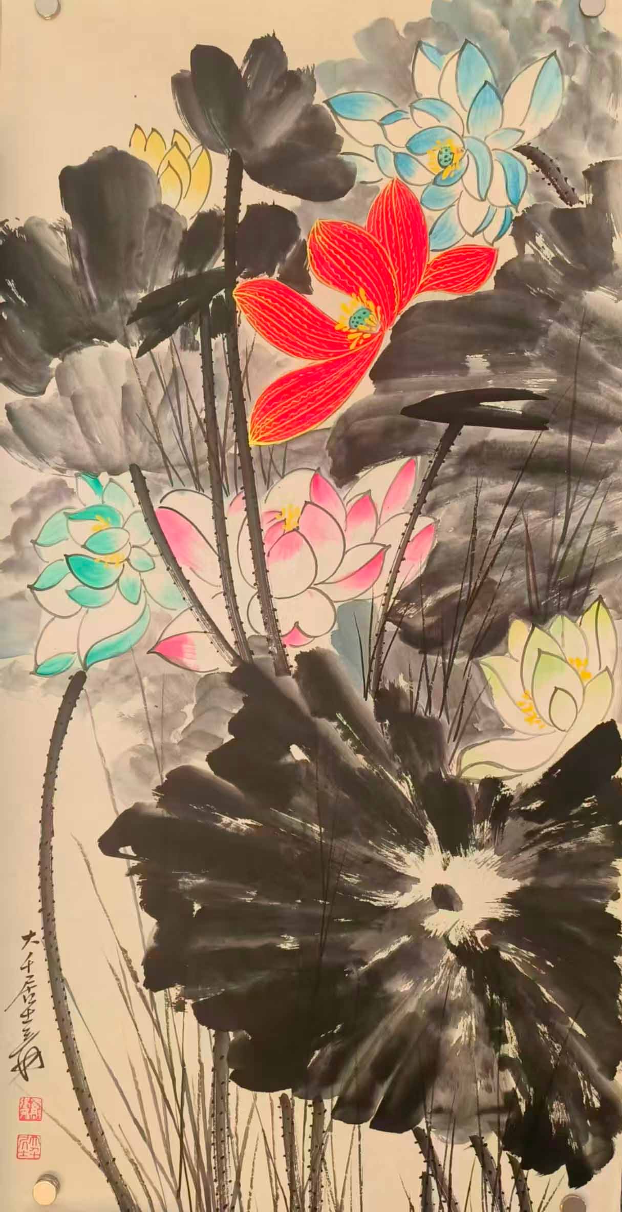 张大千墨荷-国博文物