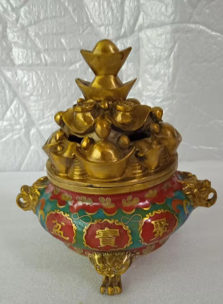 景泰蓝掐丝聚宝盆-国博文物