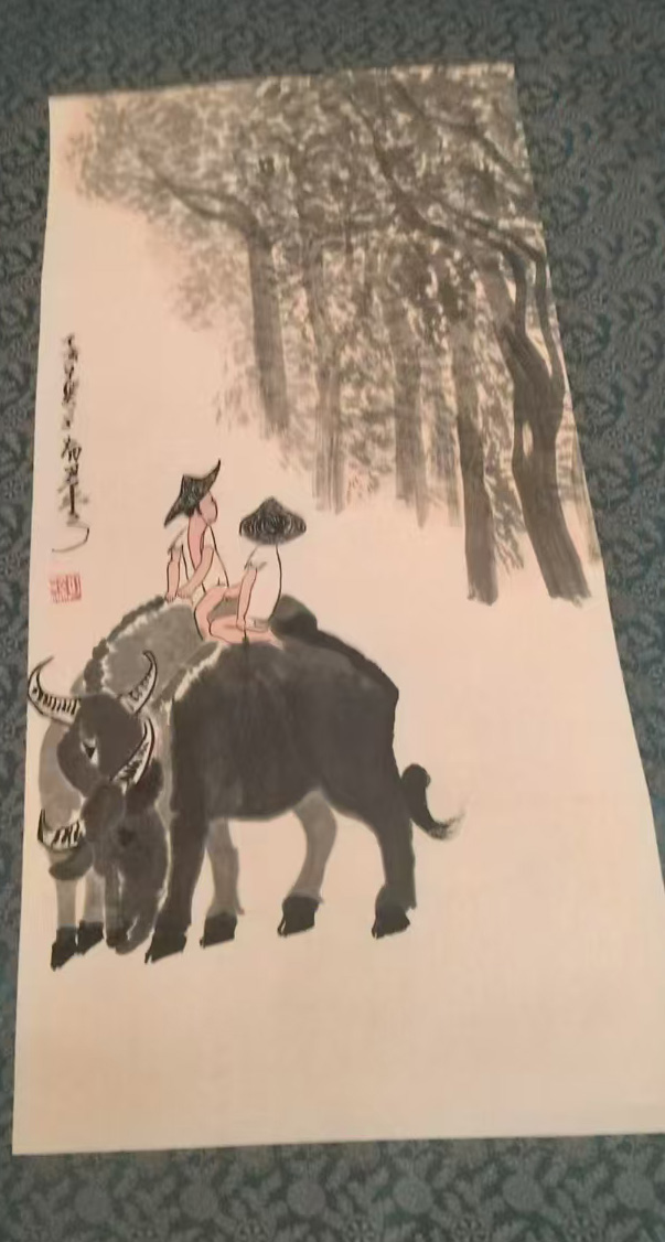 李可染牧童骑牛-国博文物