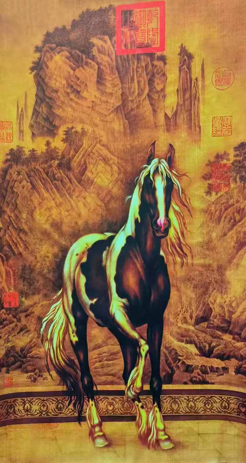 郎世宁雪点雕-国博文物