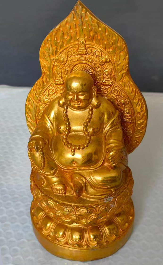 黄铜鎏金弥勒佛-国博文物