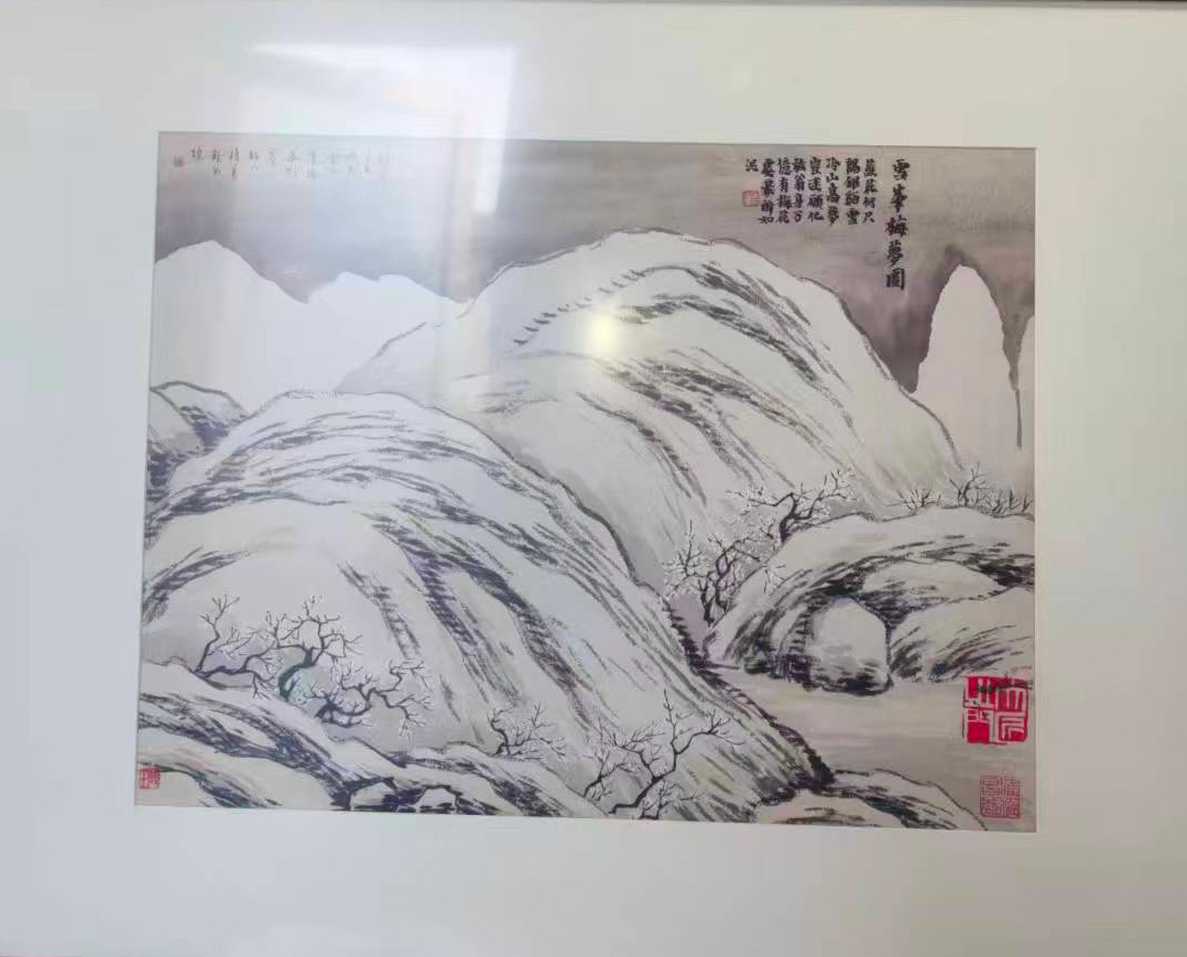 齐白石雪峰梅梦图-国博文物