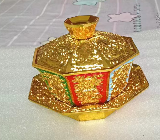 龙凤呈祥八宝盖碗-国博文物