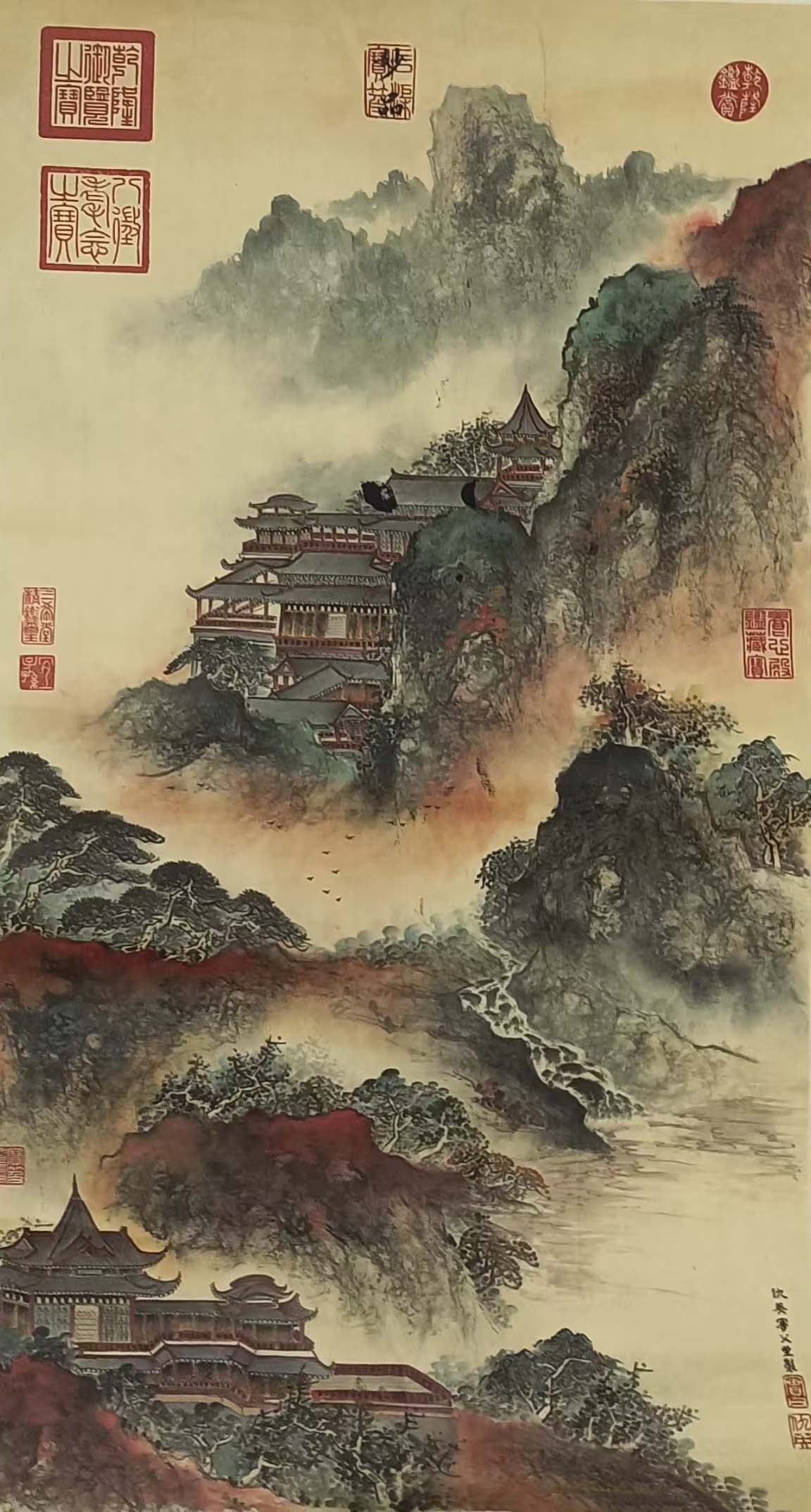 仇英仙山楼阁-国博文物