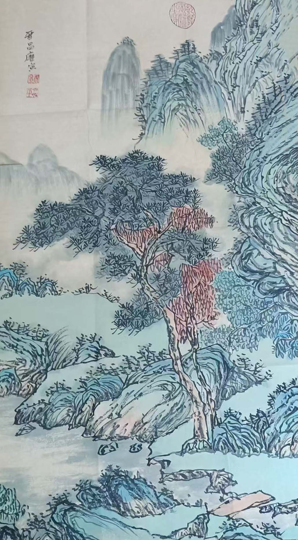 唐寅山水-国博文物