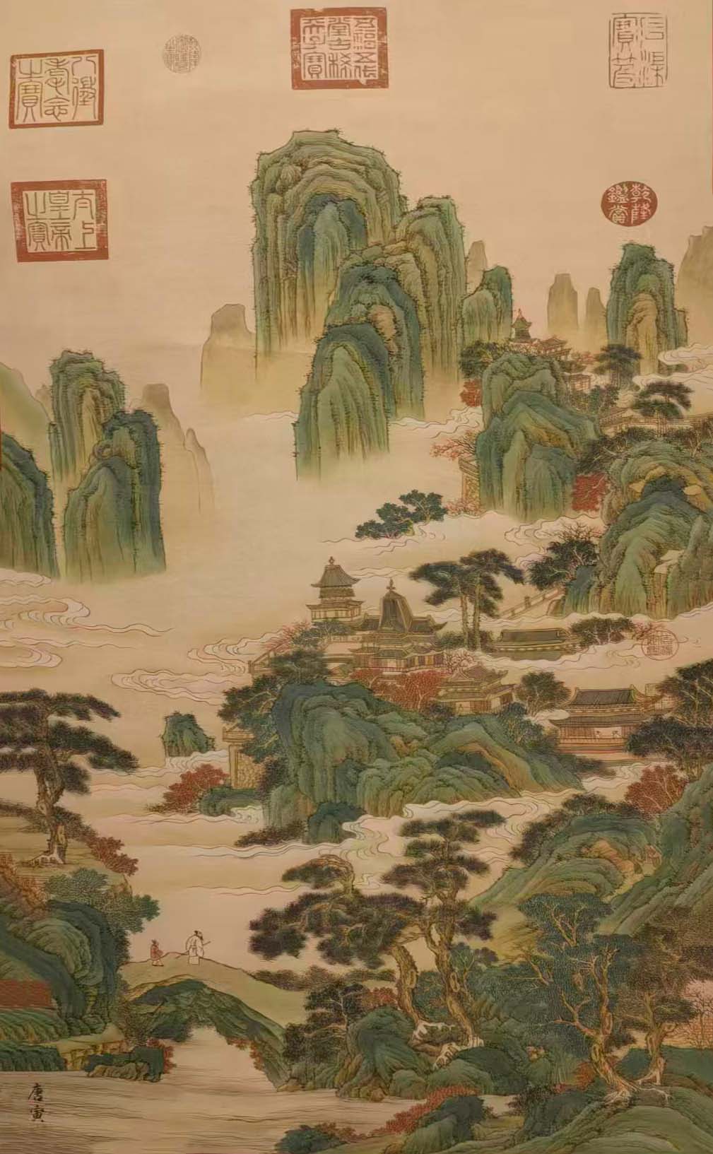 唐寅山水-国博文物