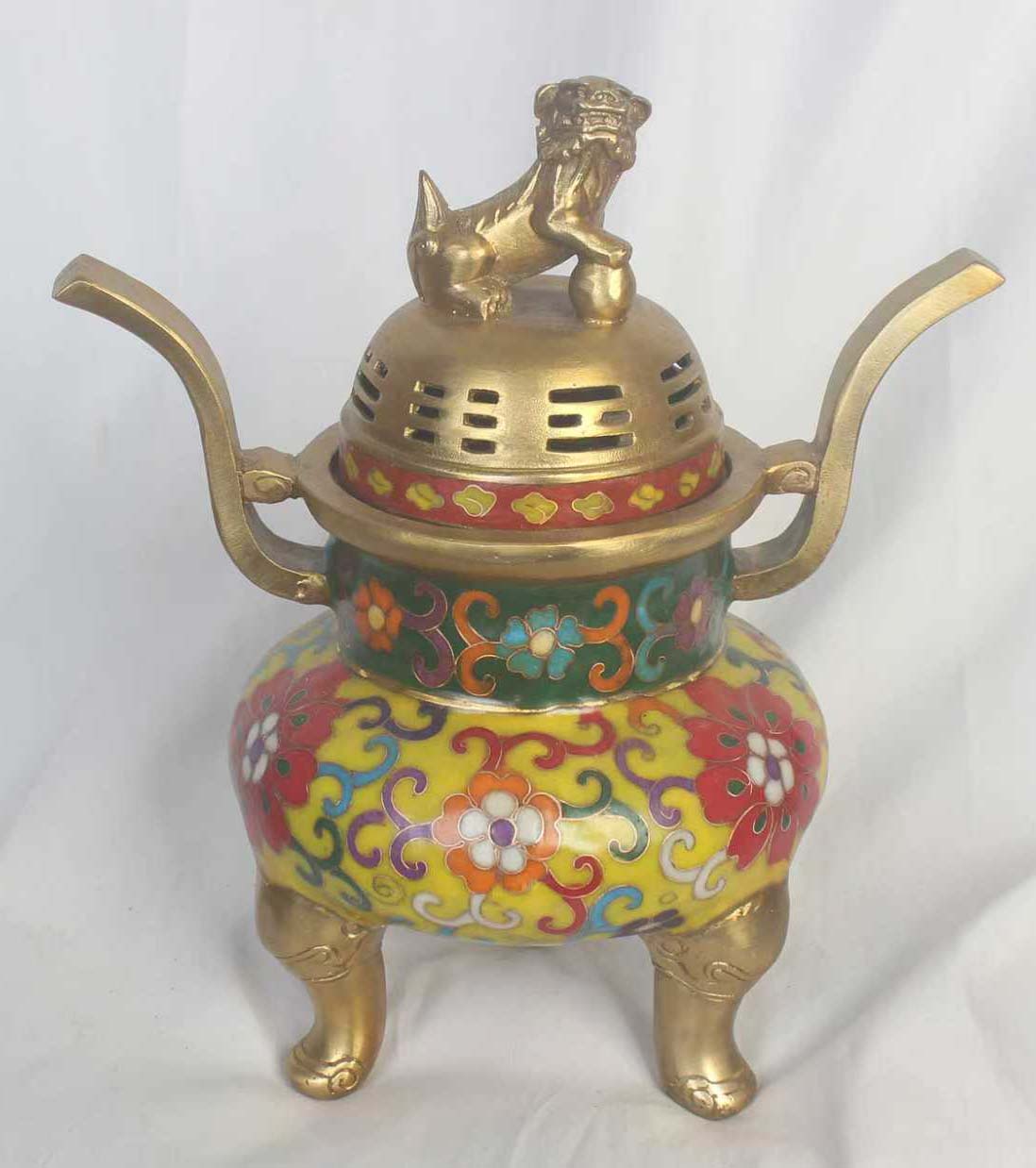 大明宣德景泰蓝金钱眼香薰炉-国博文物