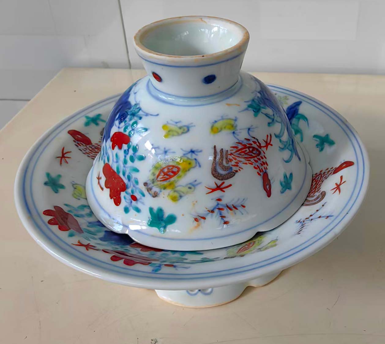 大明成化年制斗彩杯一套-国博文物