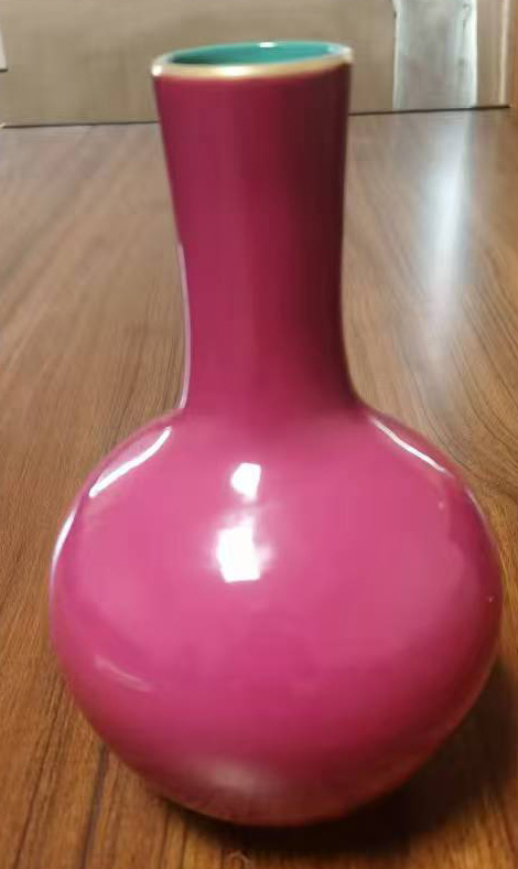 大清雍正年制红釉天球瓶-国博文物