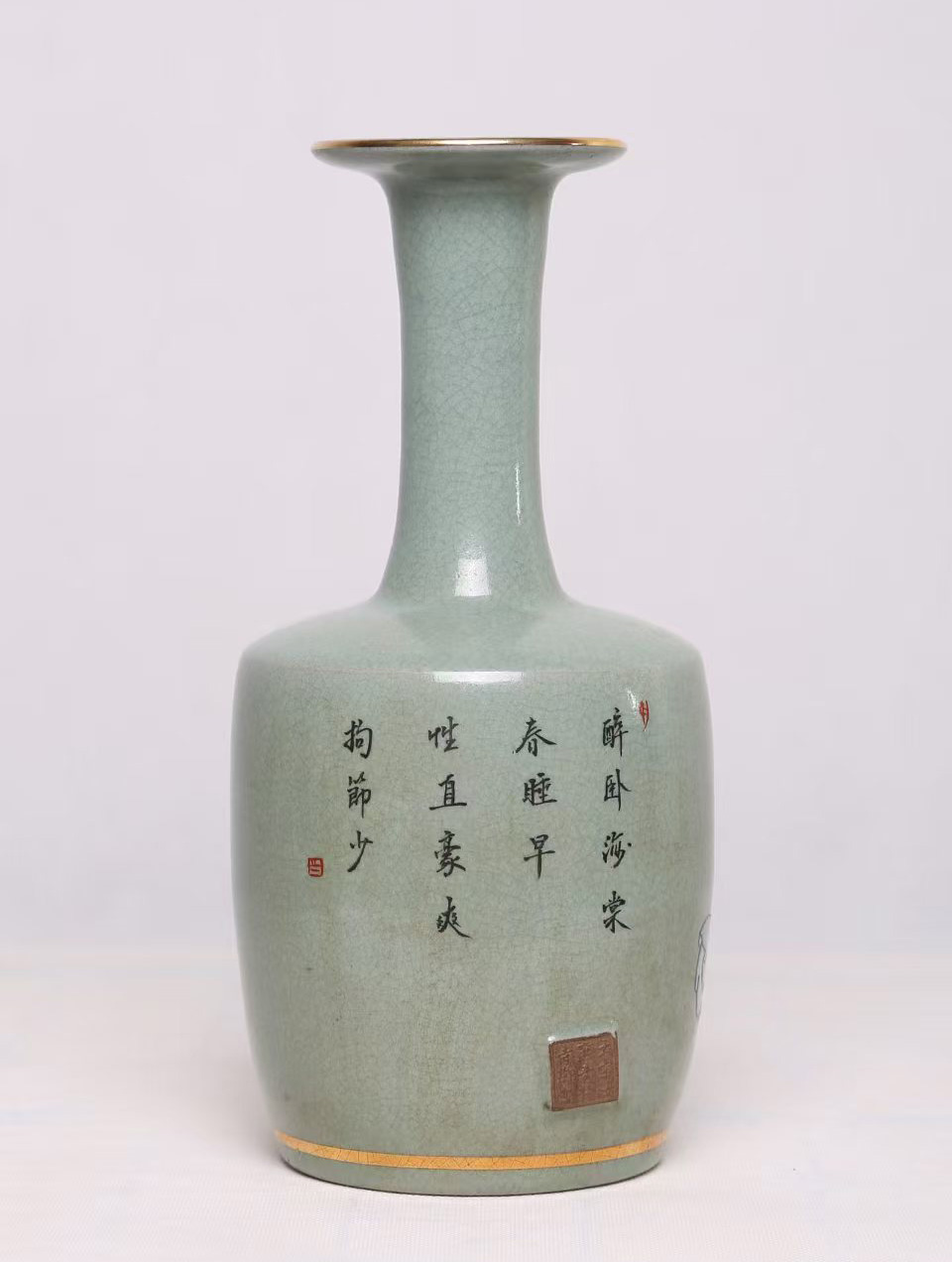 宋汝窑银盘口瓶-国博文物