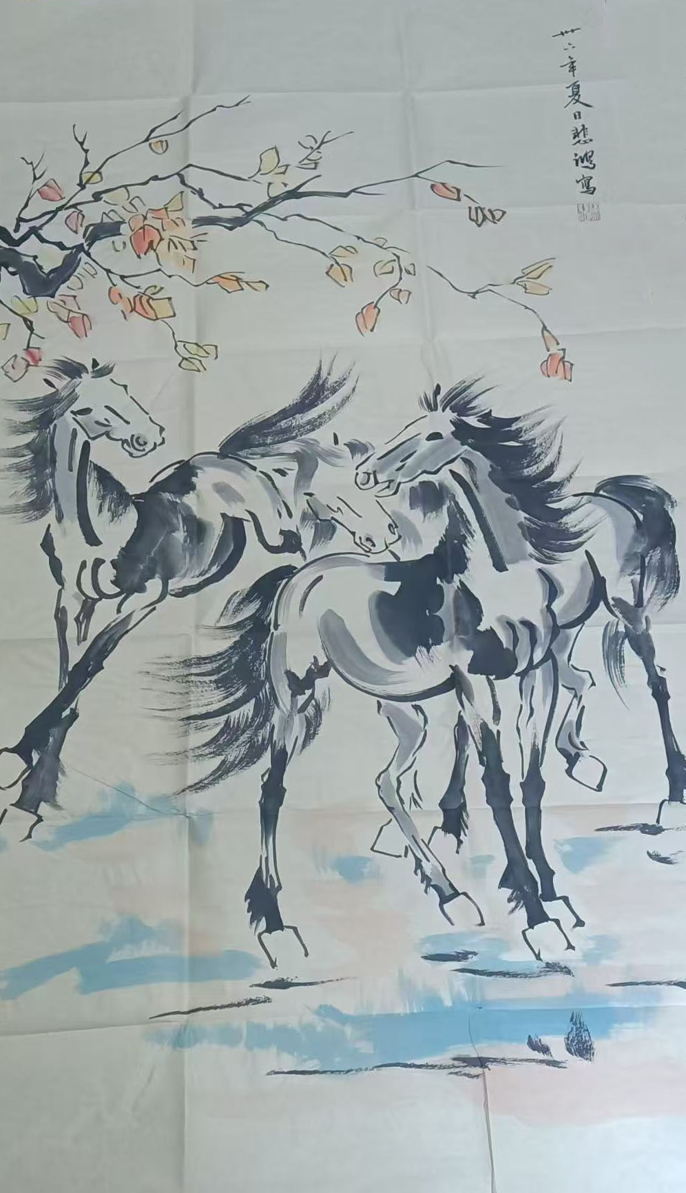 徐悲鸿双骏图-国博文物