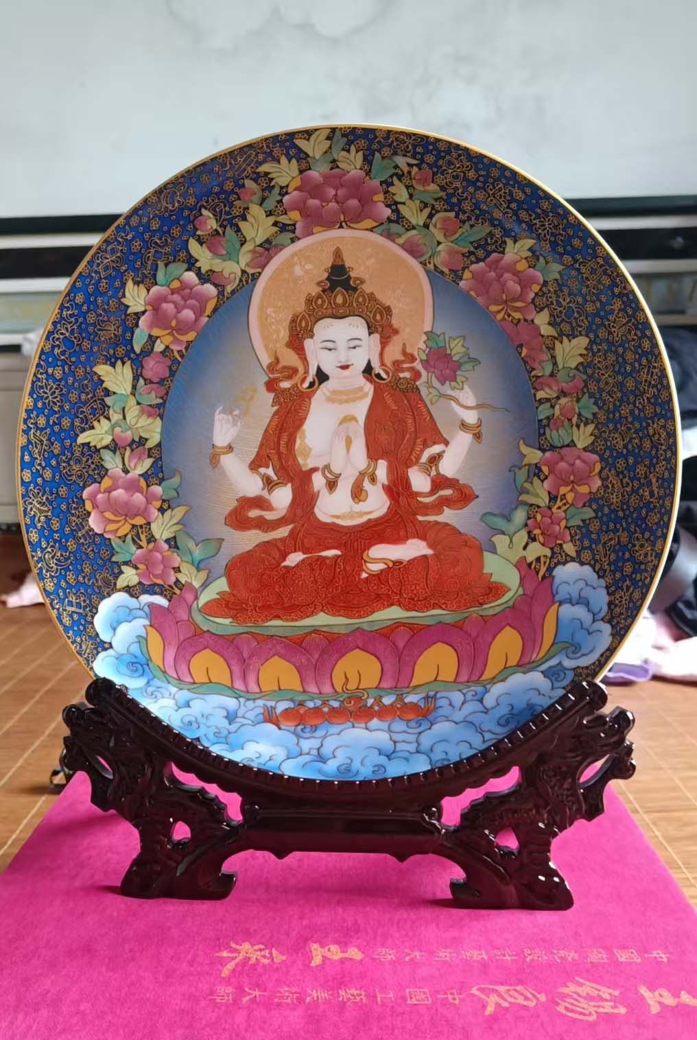 王锡良观音瓷盘-国博文物