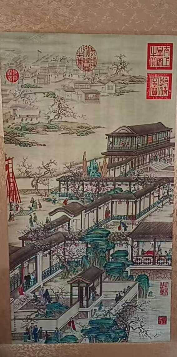 郎世宁楼阁图-国博文物