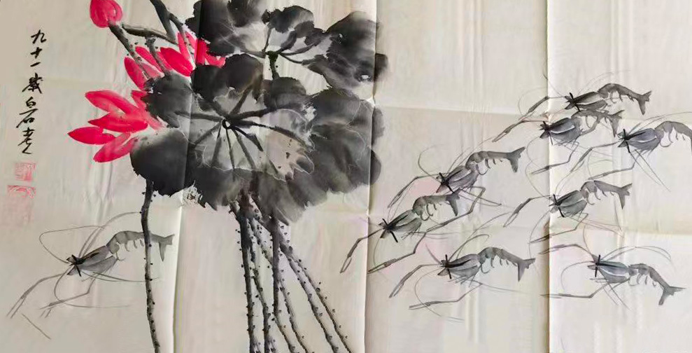 齐白石虾-国博文物