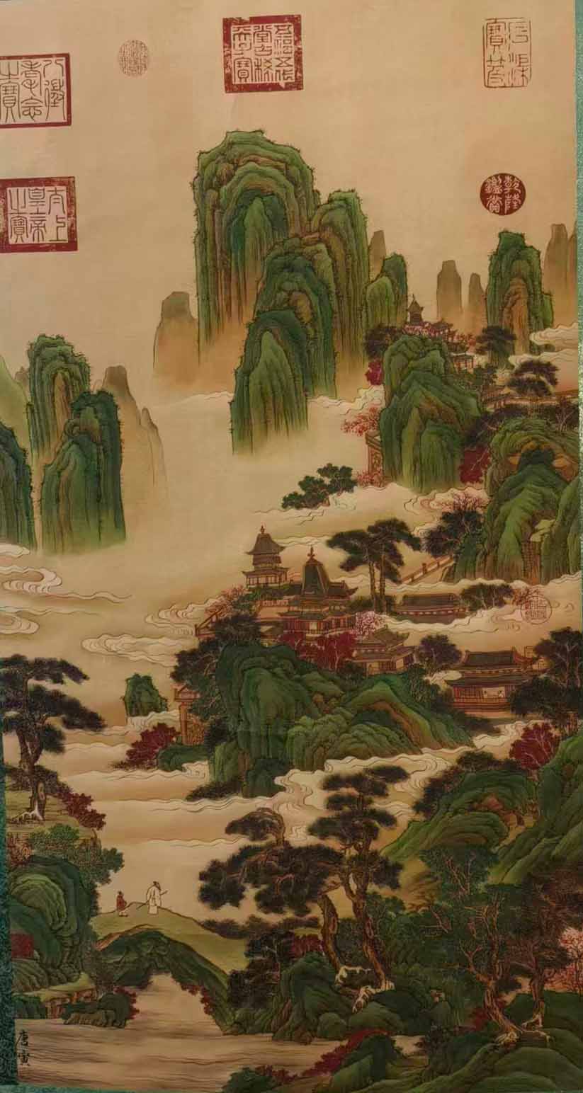 唐寅山水-国博文物