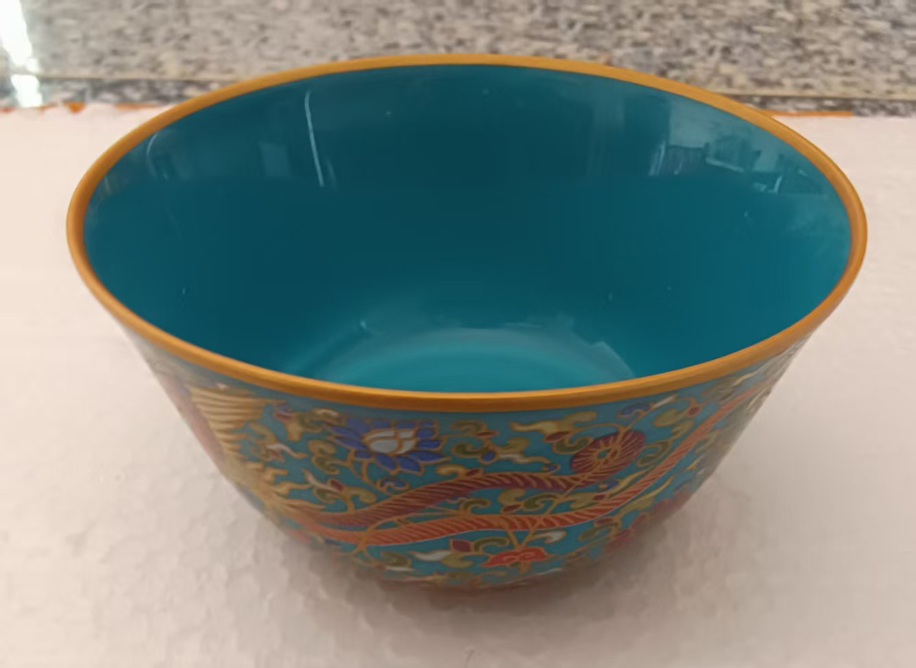 大明成化珐琅金凤纹鸡缸杯起-国博文物