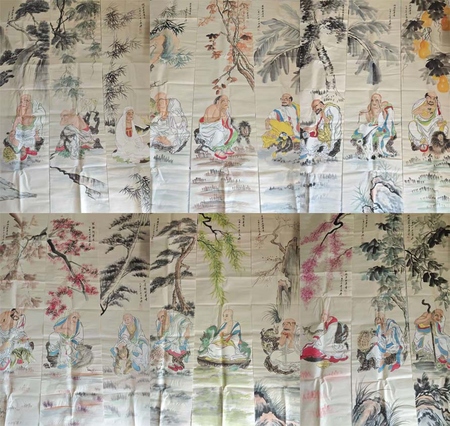 张大千款十八罗汉-国博文物