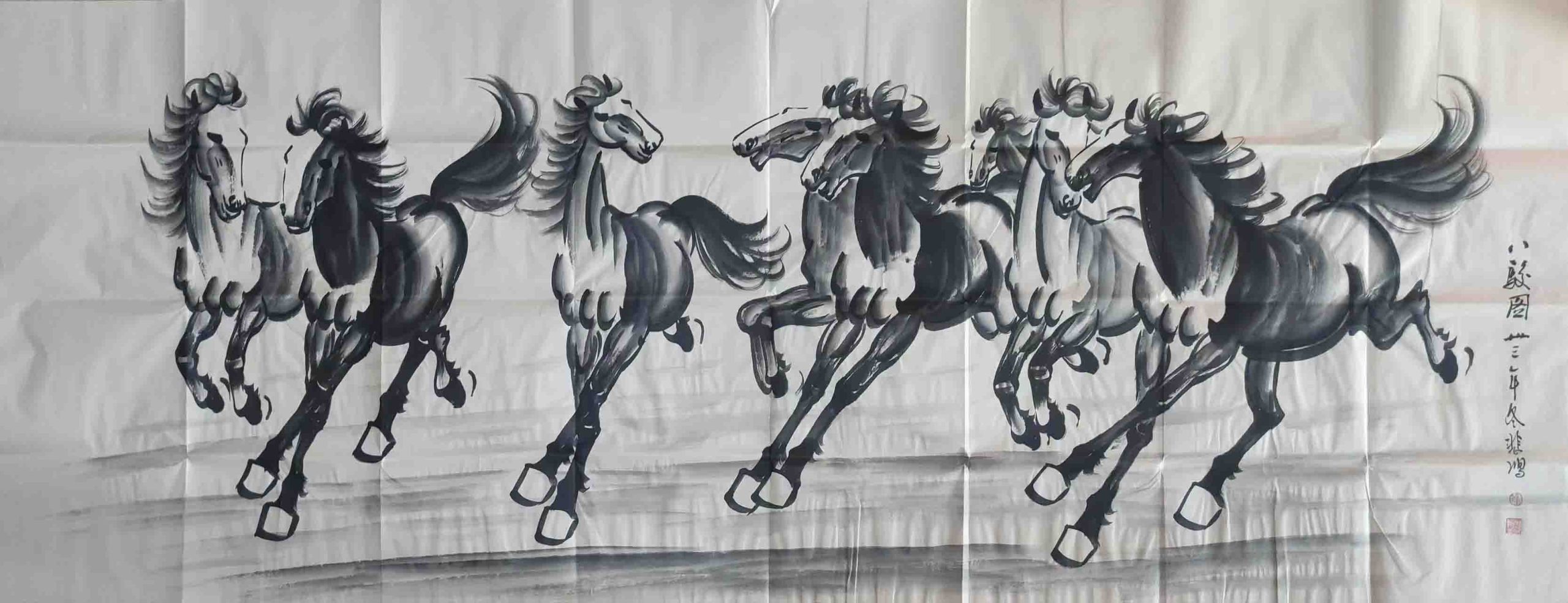 徐悲鸿八骏图-国博文物