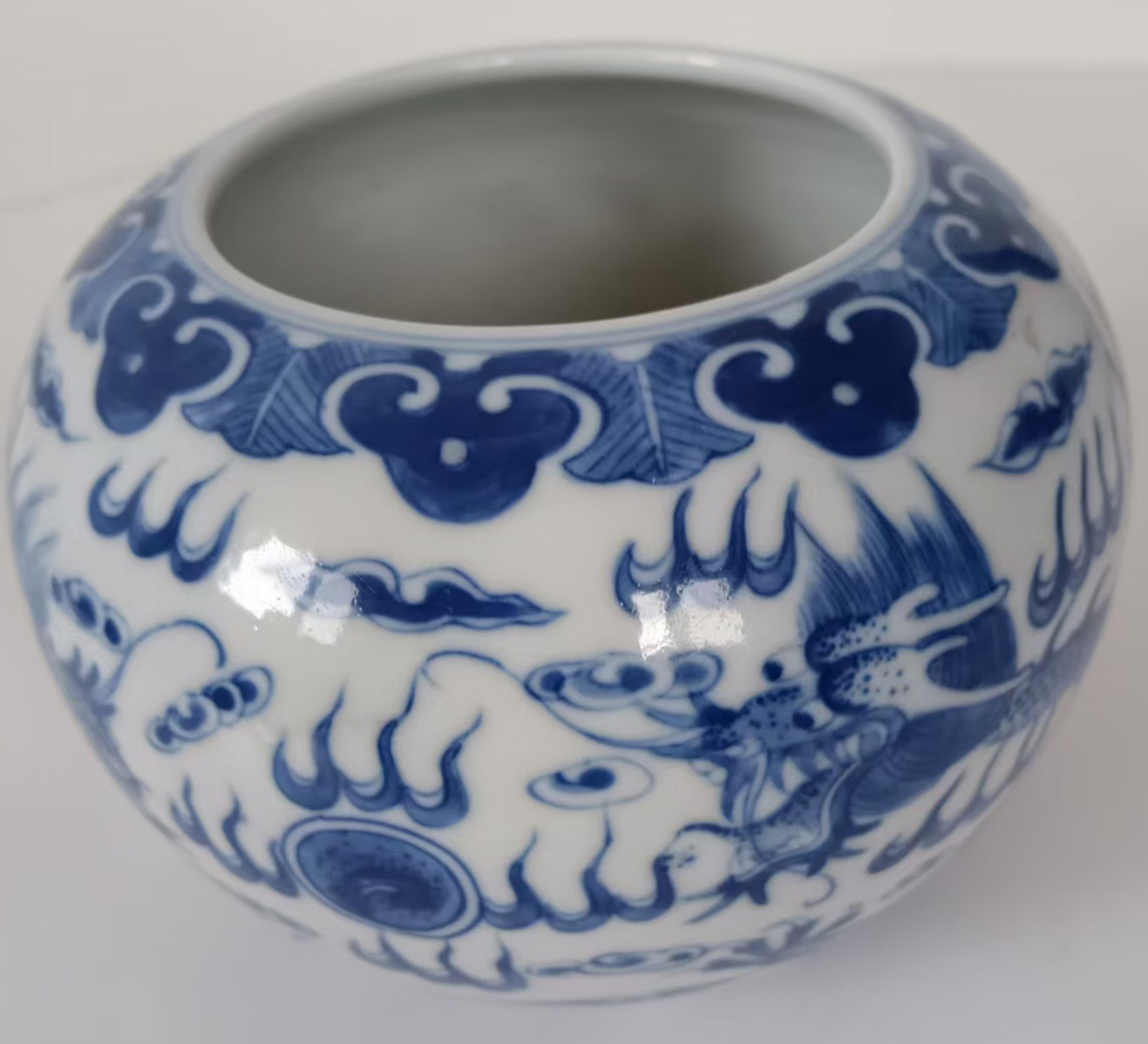 清代青花老水盂-国博文物