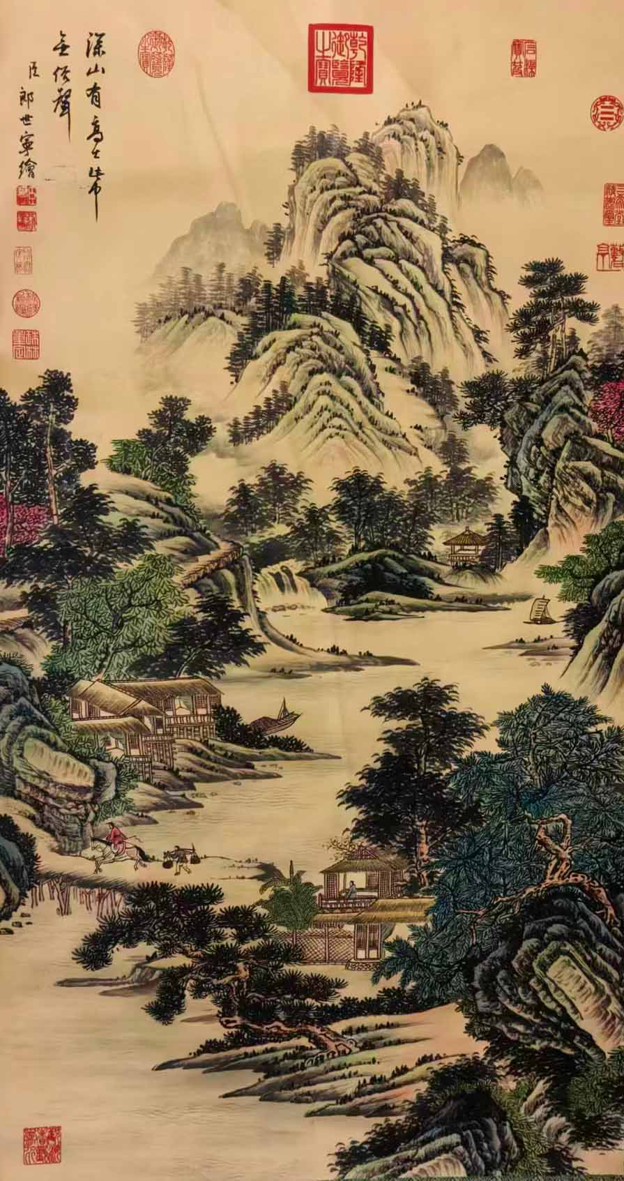 郎世宁山水-国博文物