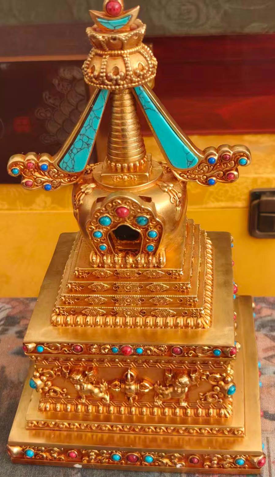 鎏金菩提佛塔-国博文物