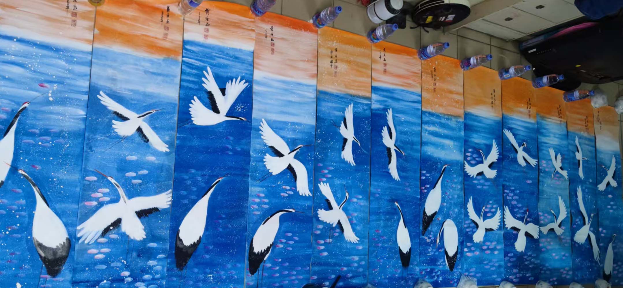 黄永玉双鹤图-国博文物