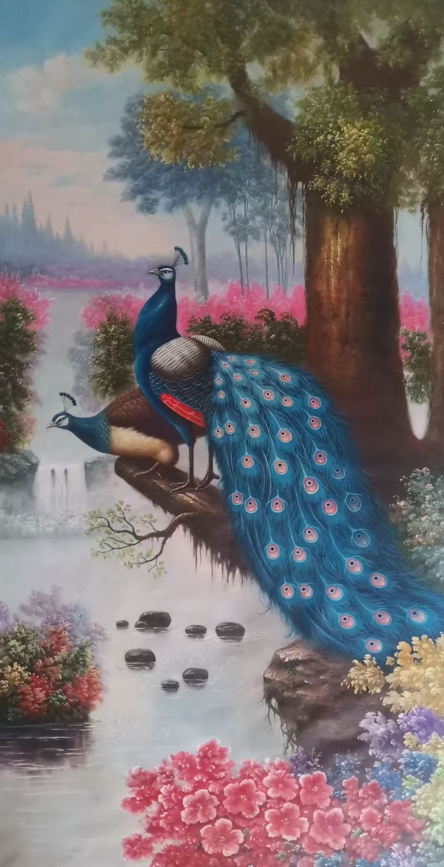 冷军油画花鸟-国博文物