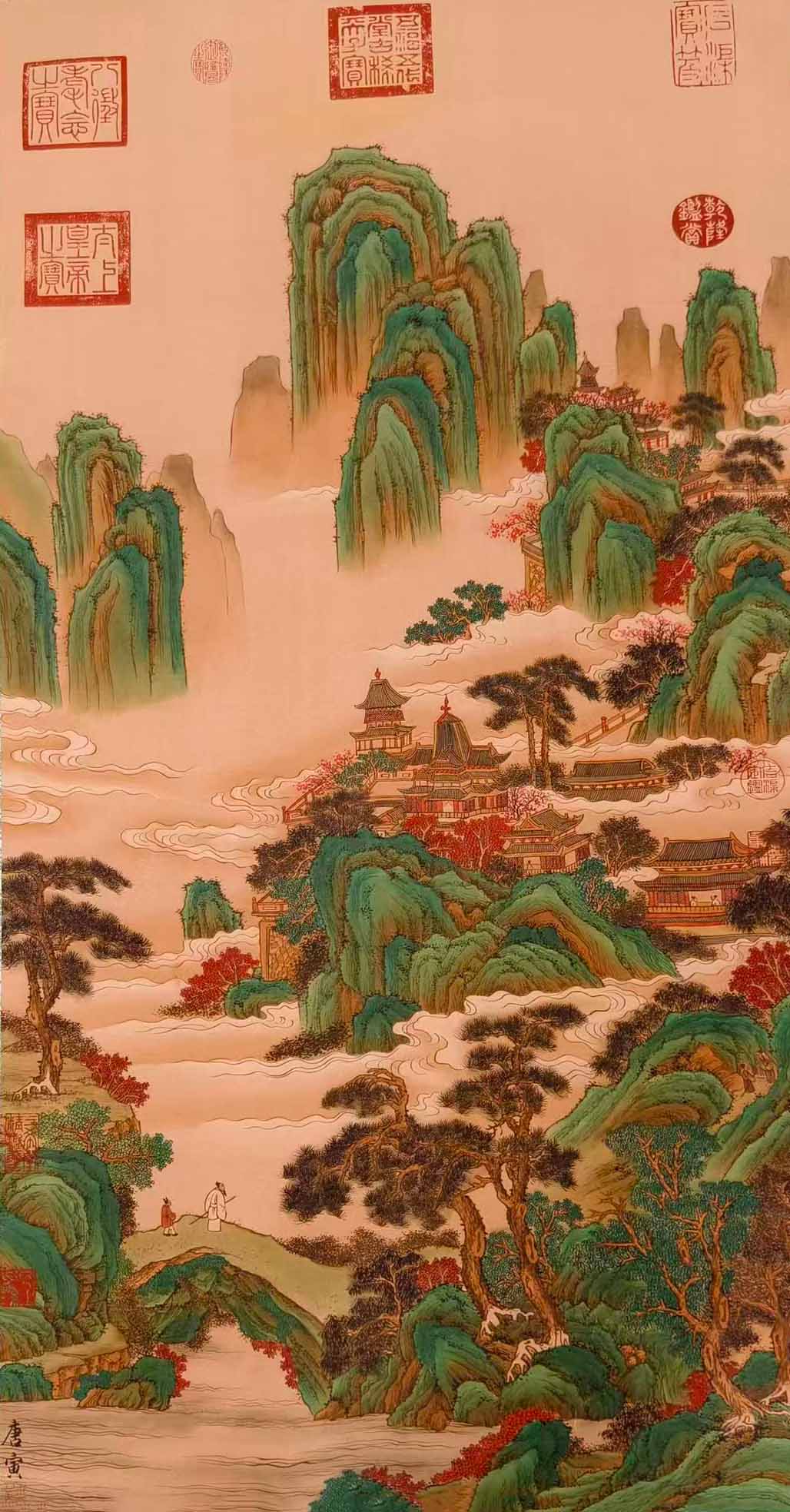 唐寅山水-国博文物