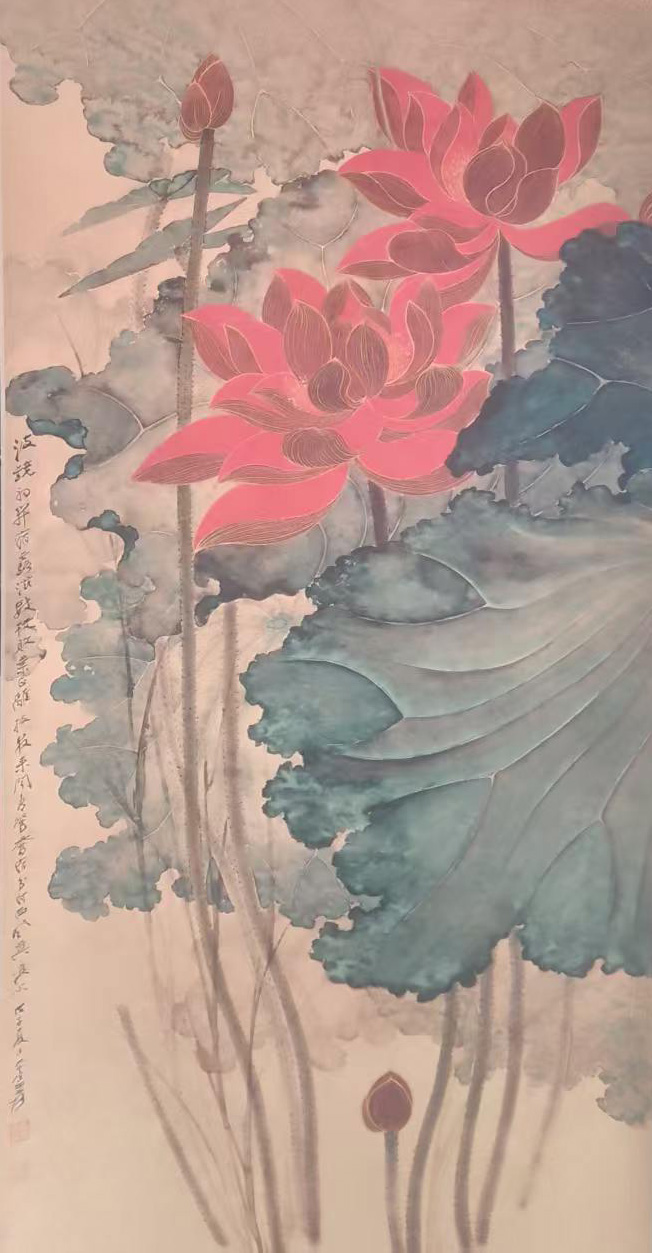 张大千荷花-国博文物