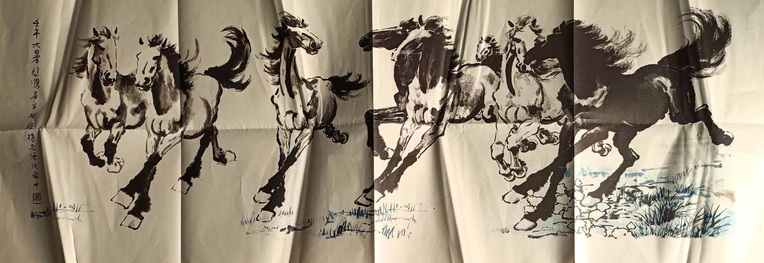 徐悲鸿八骏图-国博文物