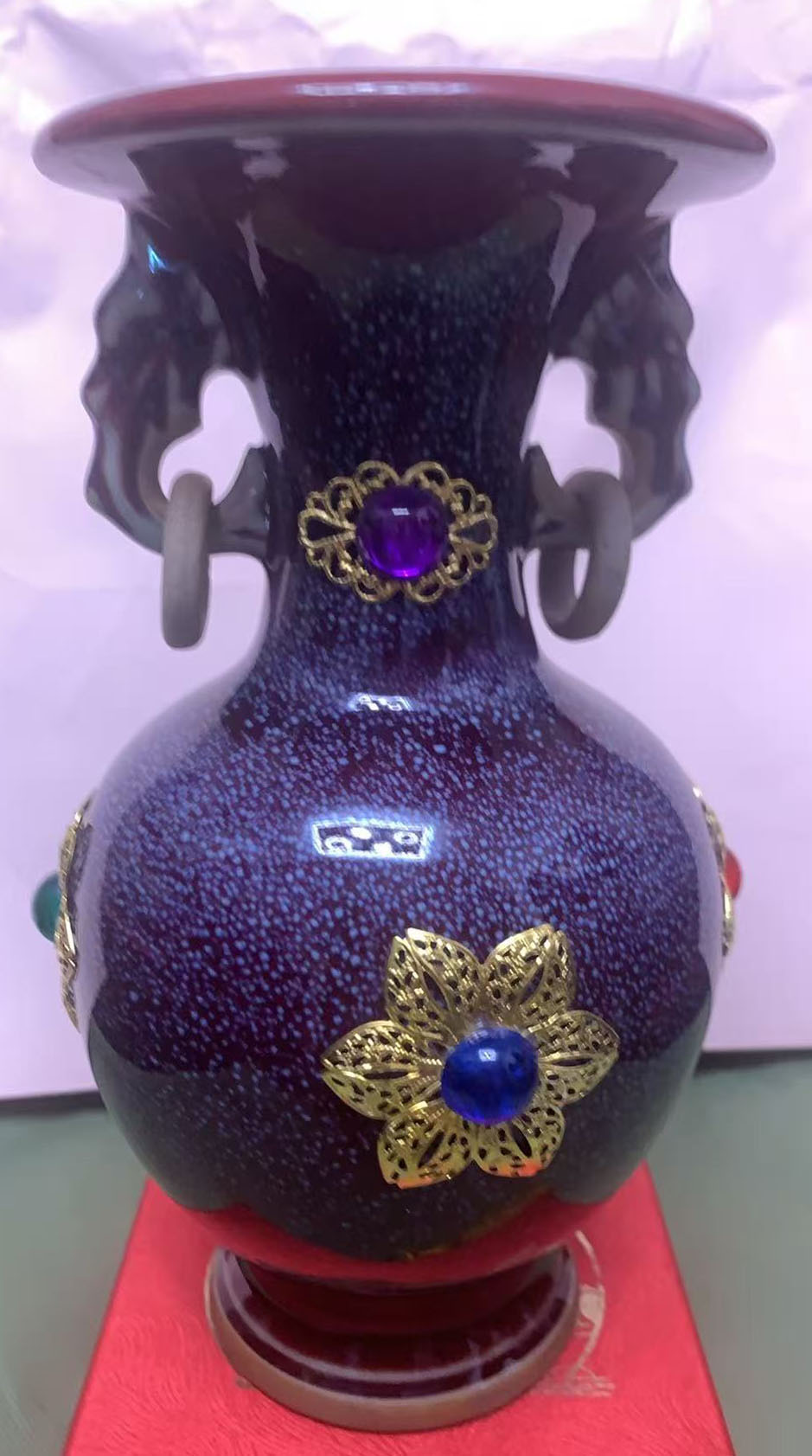 描金双耳瓶-国博文物