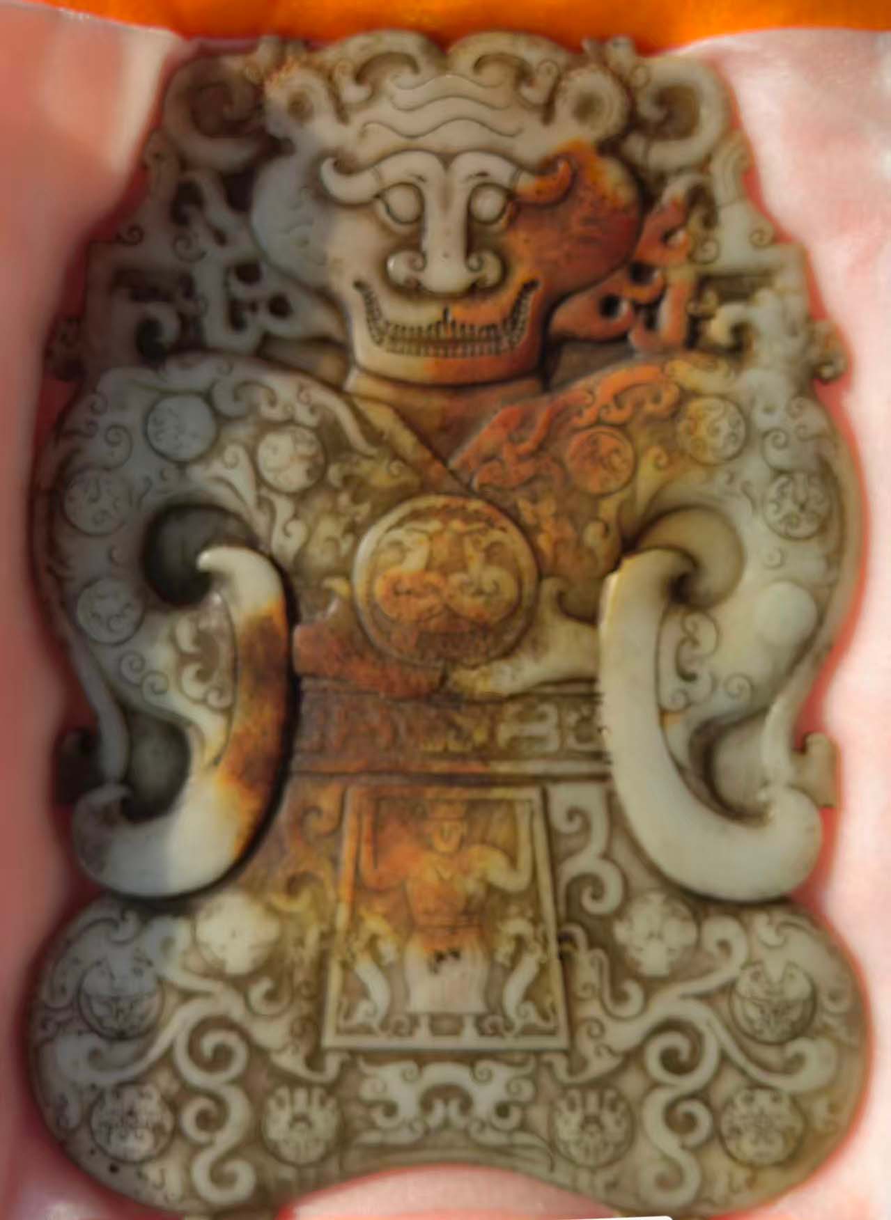 老玉神像玉雕-国博文物