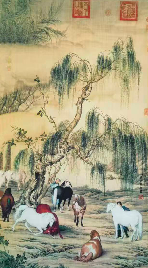 郎世宁八骏图-国博文物