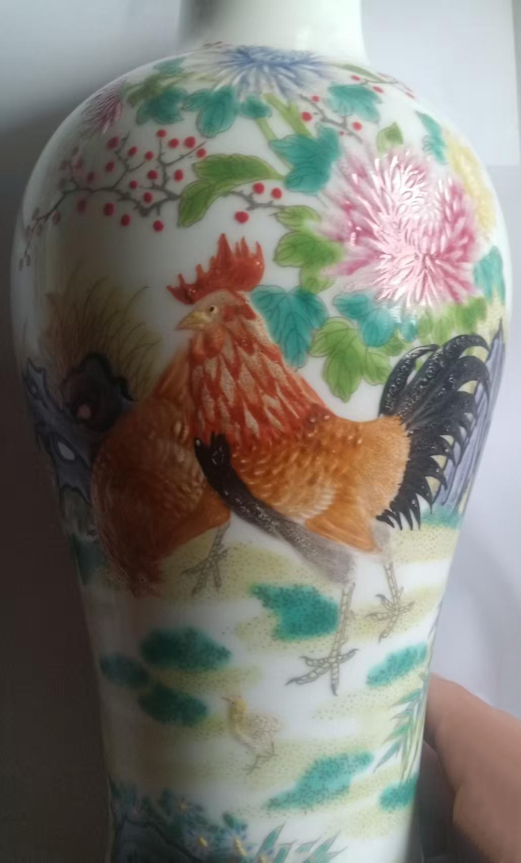 大清雍正年制花鸟梅瓶-国博文物