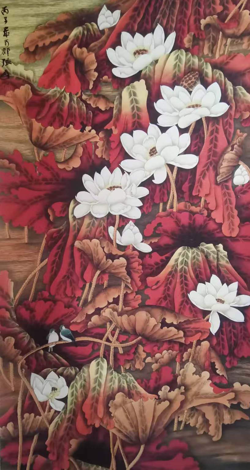 张大千荷花-国博文物