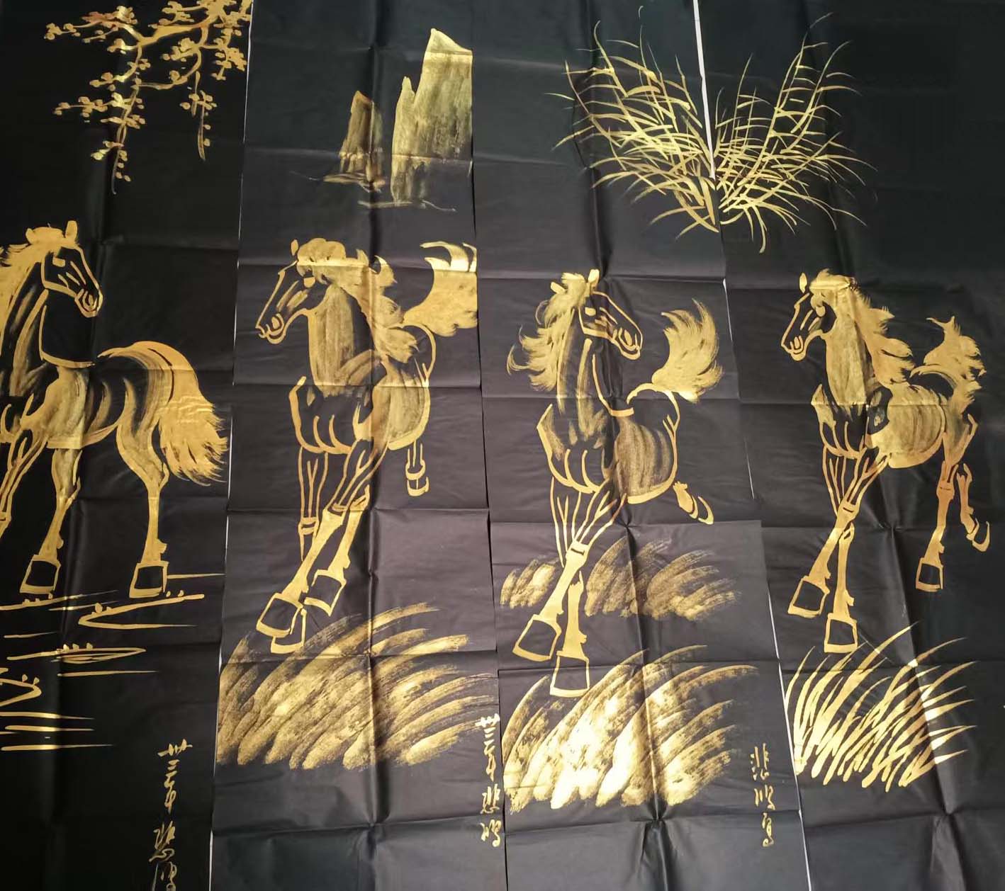 徐悲鸿马四条屏-国博文物