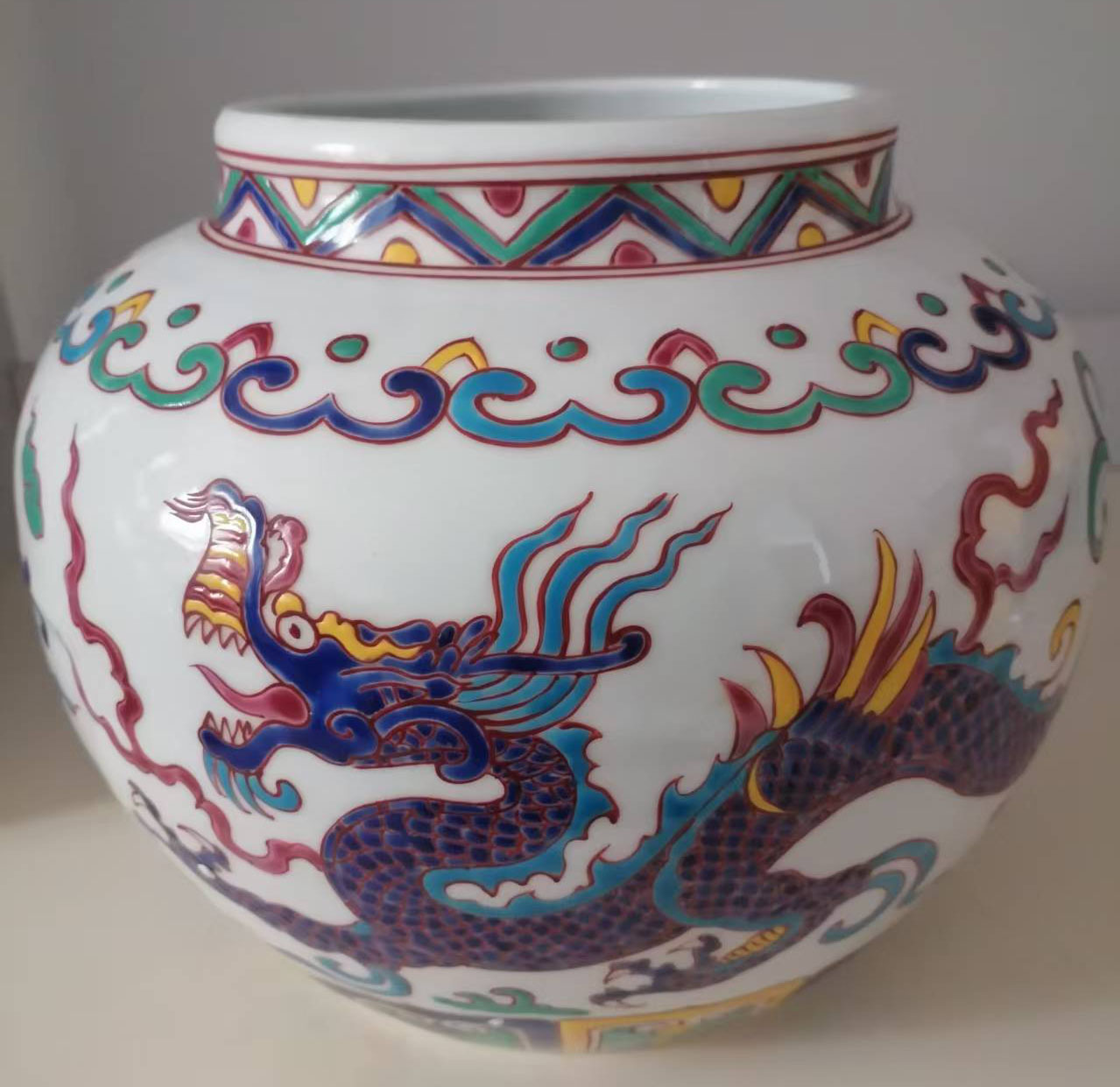 明宣德年制五彩龙纹罐-国博文物