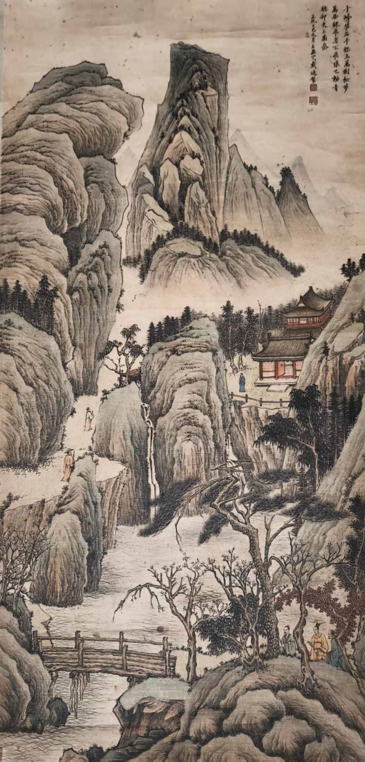 明朝戴进山水-国博文物