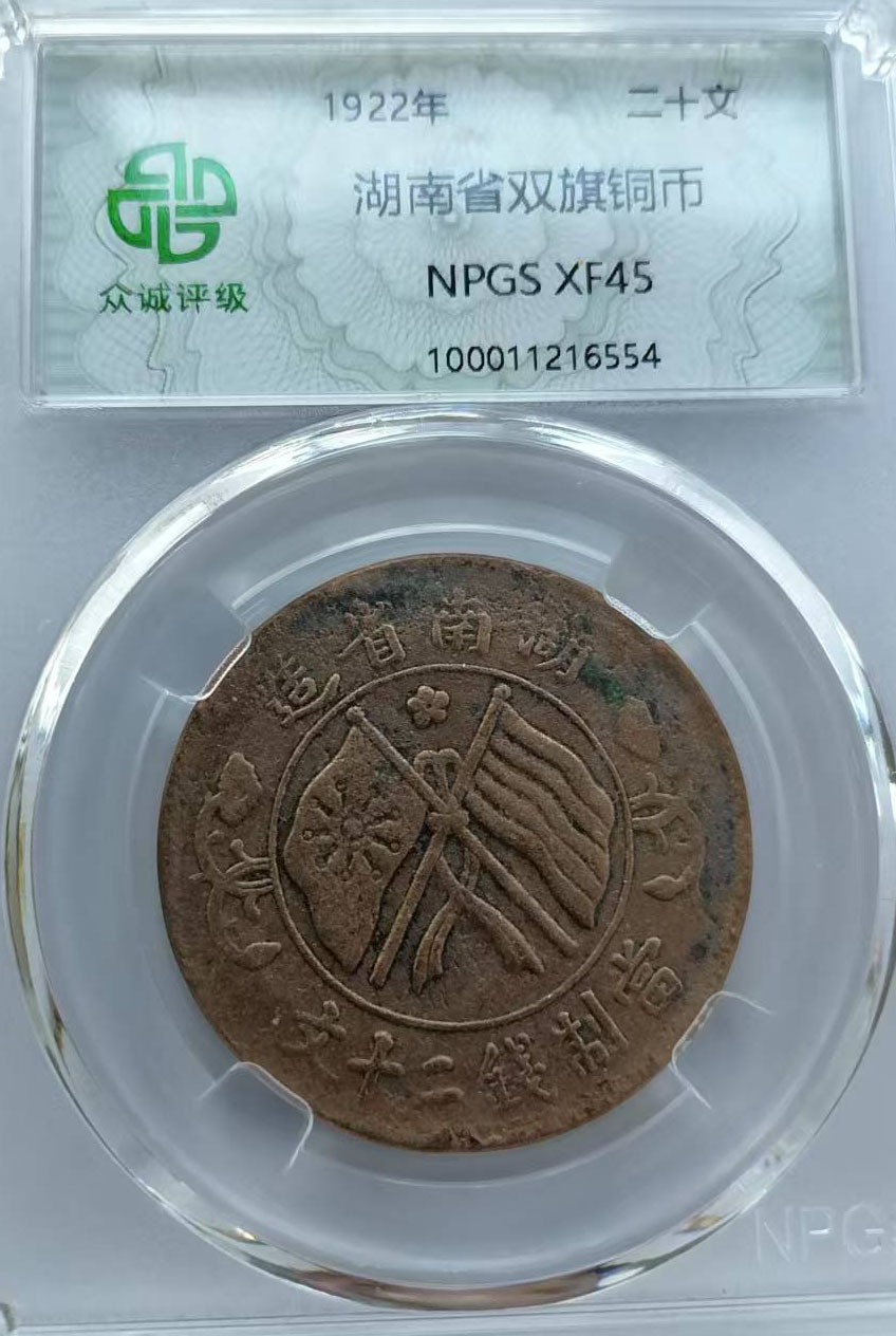 湖南省双旗铜币-国博文物