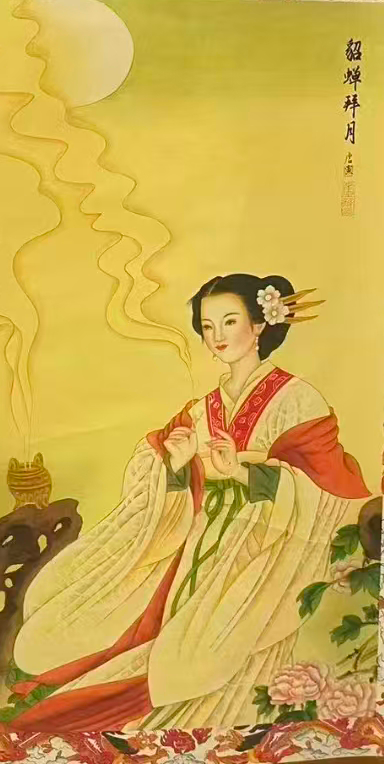 唐寅貂蝉拜月-国博文物