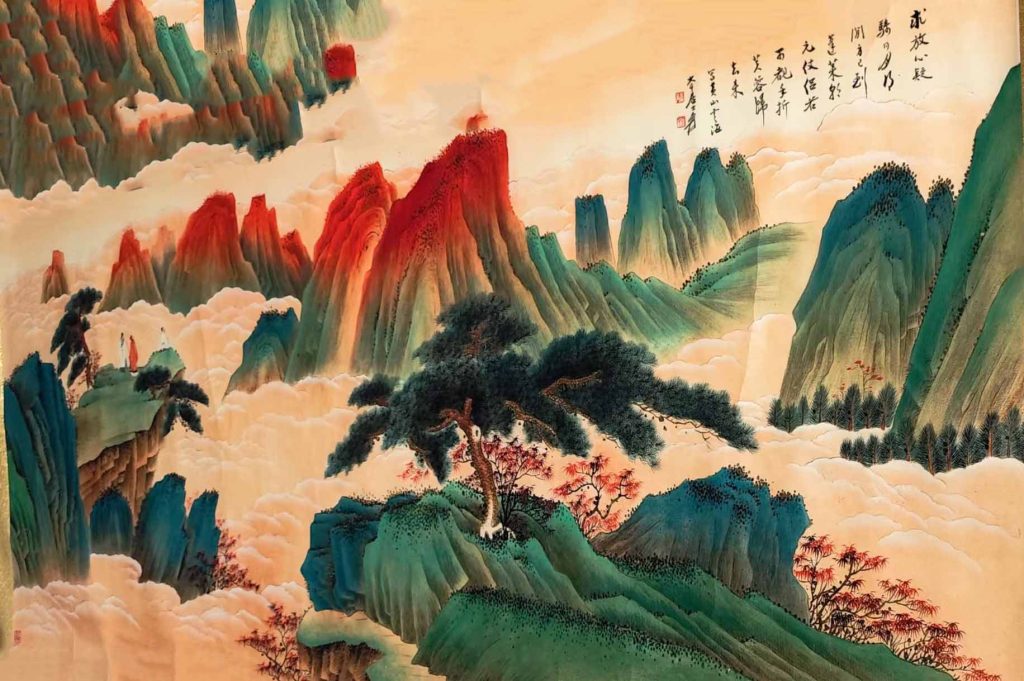 图片[1]-张大千蓬莱仙境-国博文物