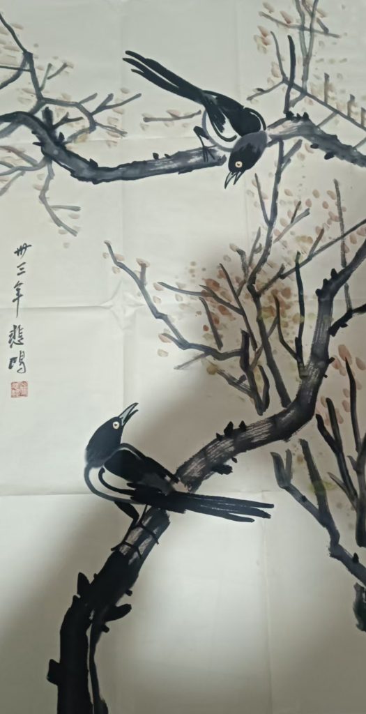 图片[1]-徐悲鸿花鸟画-国博文物