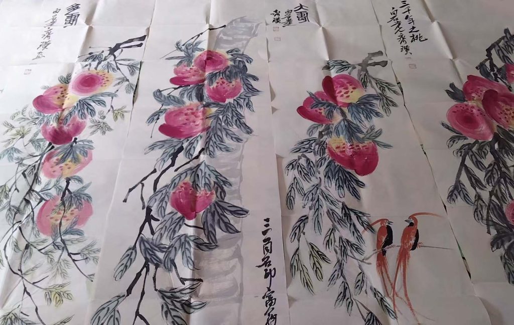 图片[1]-齐白石寿桃-国博文物